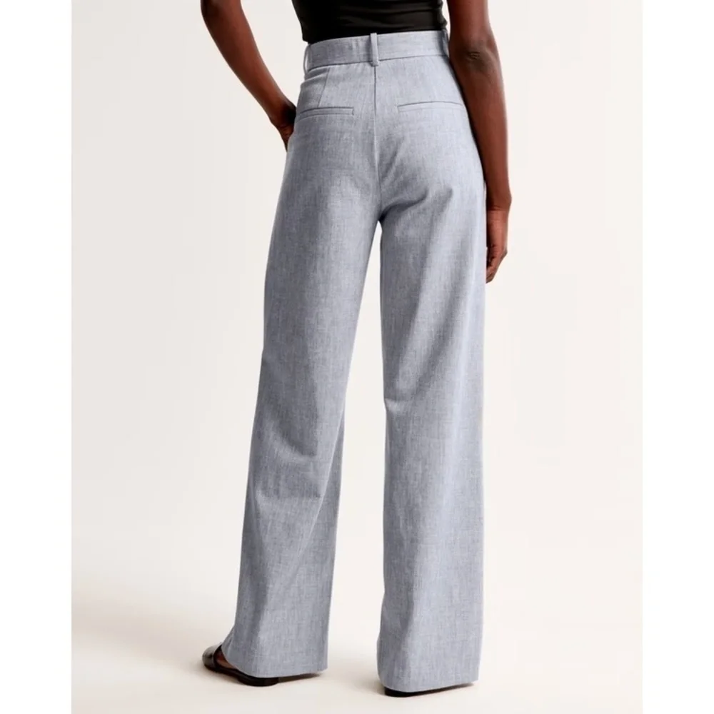 A&F Sloane Tailored Wide Leg Pant - Grey - 18